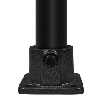 Doos Vierkante voetplaat met doorloop - zwart-B / 26,9 mm (70 stuks)